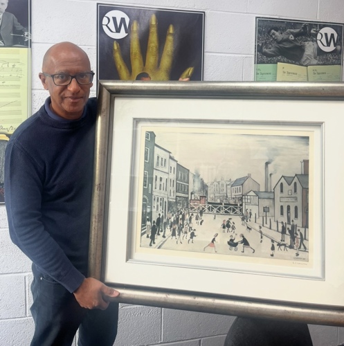 Auctioneer and valuer David Fergus with the print.