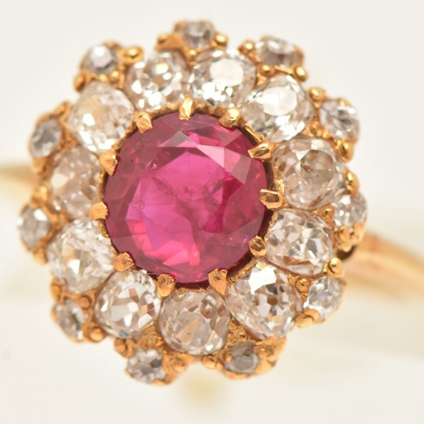 Late C19th Ruby And Diamond Ring Sold £1,450