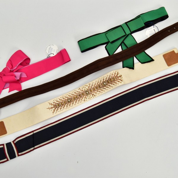 Wallis Duchess Of Windsor Five Fabric And Suede Belts Sold £850