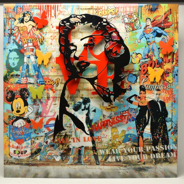 Uri Dushy 'Love Marilyn II' Mixed Media On Aluminium Sold £640