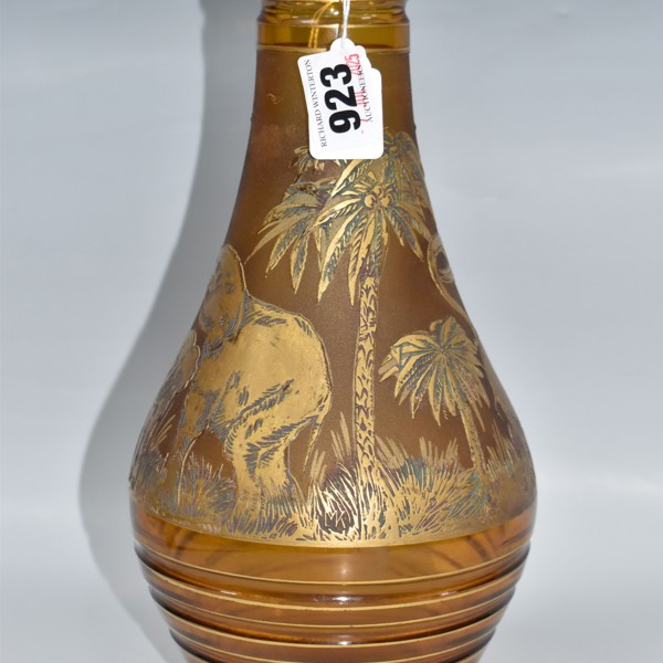 Moser Animor Series Amber Glass Vase Sold £440