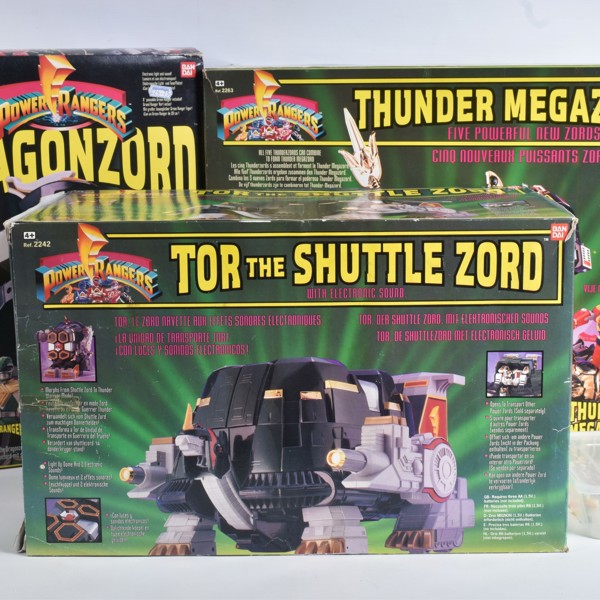 Boxed 1990S Bandai Power Rangers Figures Sold £260