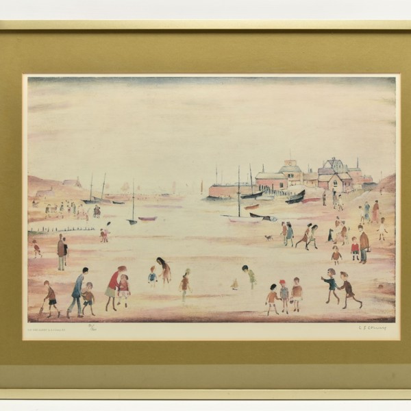 LS Lowry On The Sands Signed Limited Edition Print Sold £2,300
