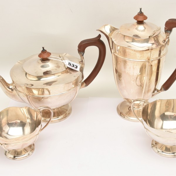 George Vsilver Four Piece Tea Set Sold £2,000