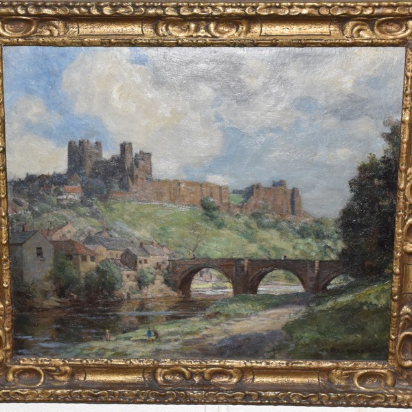 Fred Stead View Of Richmond Castle Oil Painting Sold £900