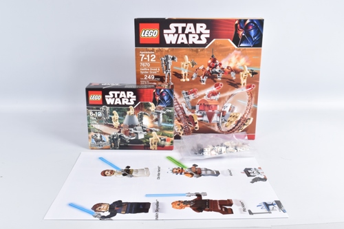 The package includes a boxed and sealed Hailfire Droid and Spider Droid set, Droids Battle Pack, Captain Rex and Clone Troopers figures and a double-sided poster.